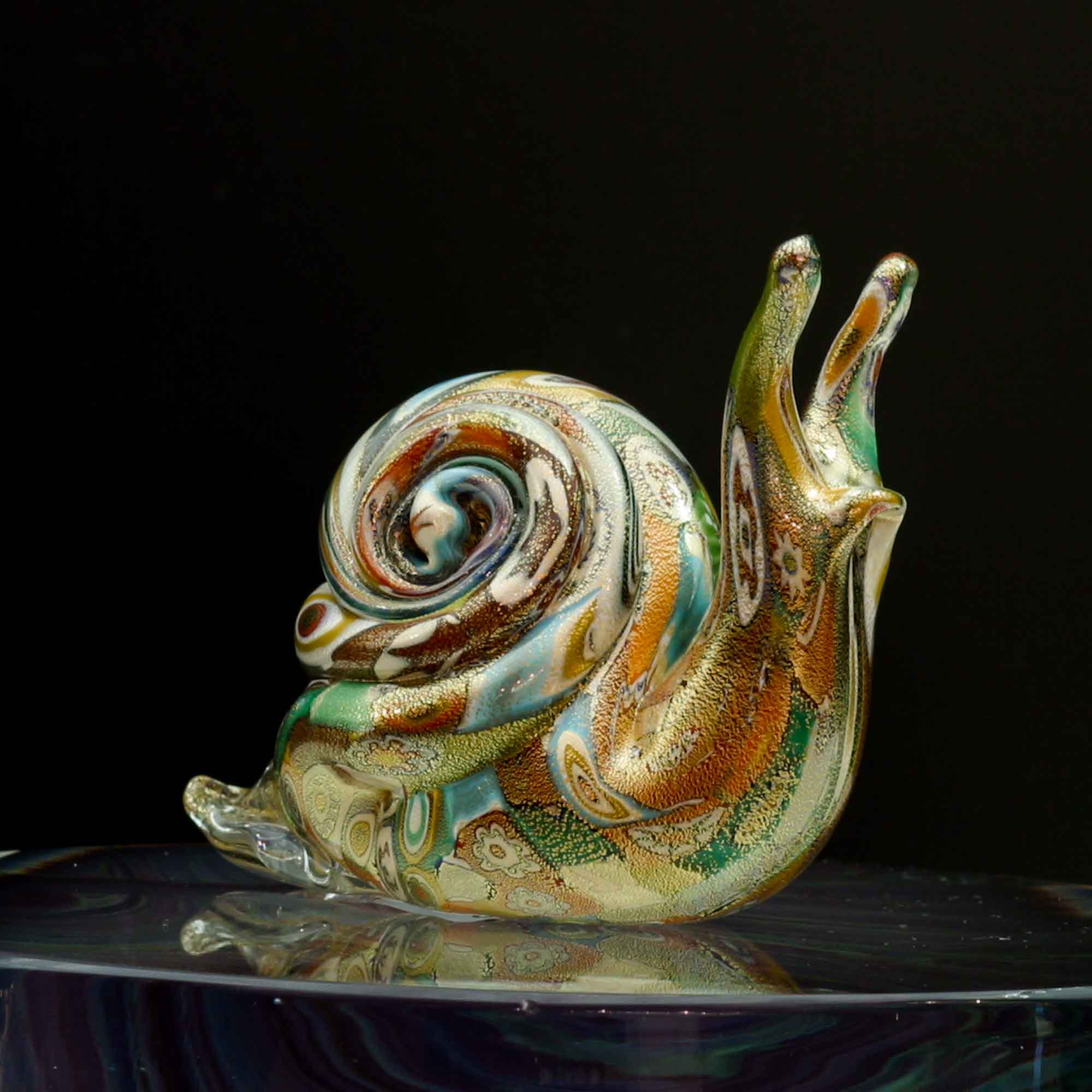 Murrina and gold snail - Murano Glass