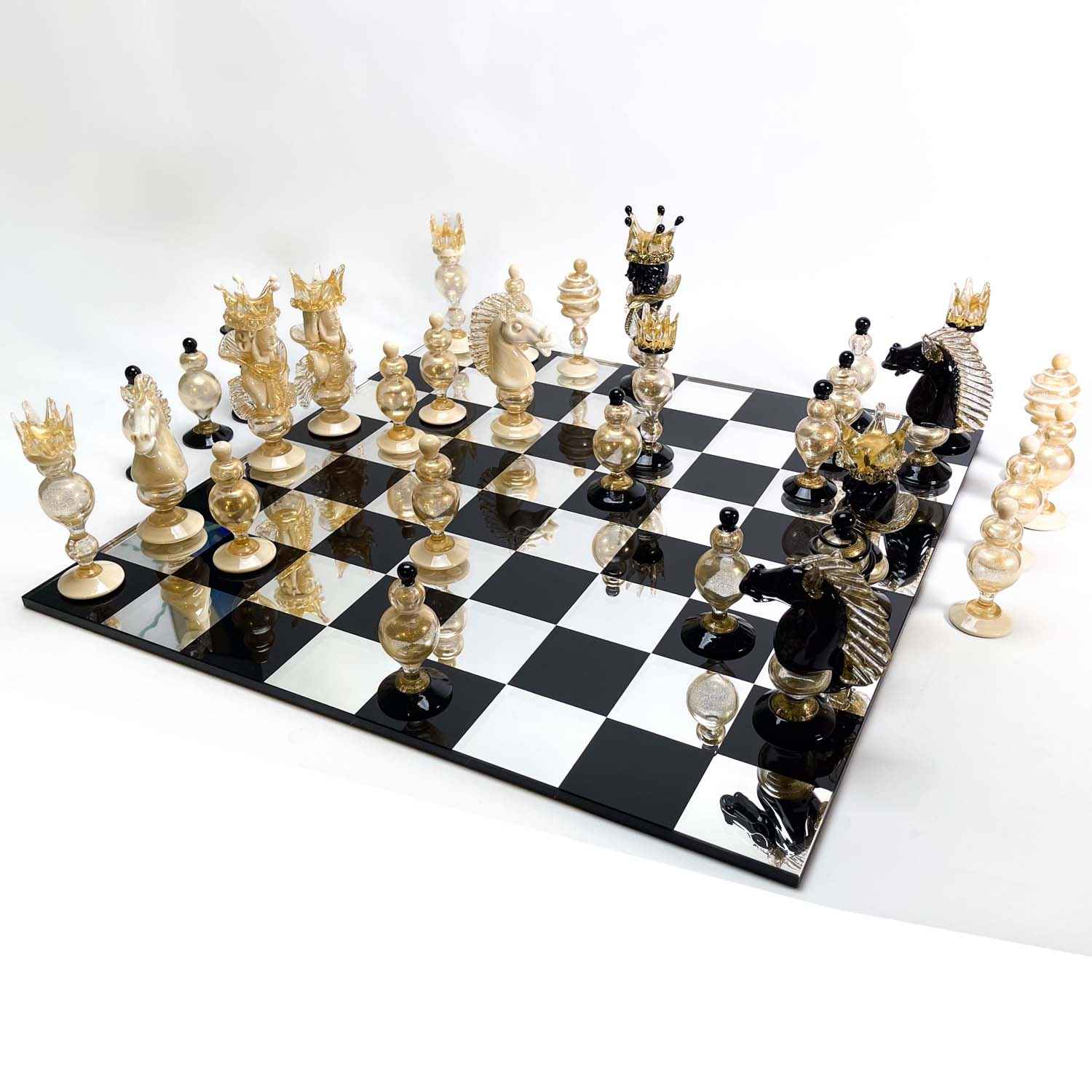 Imperial Chessboard Set - Murano glass