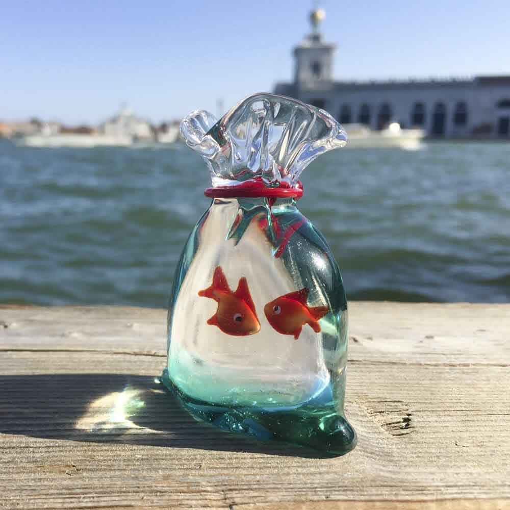 Goldfish Bag - Murano Glass