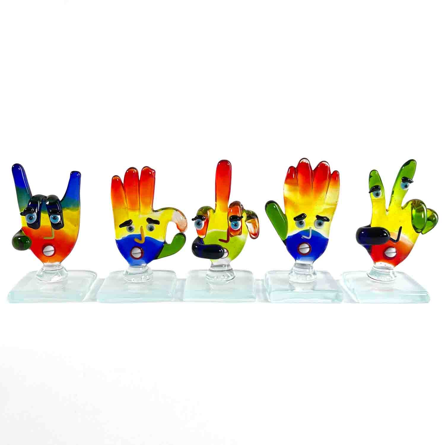 Picasso Style Hand - Murano Glass