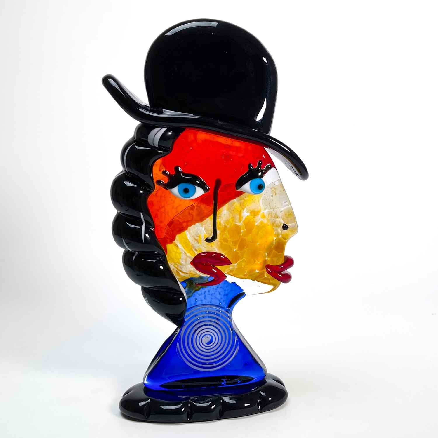 Chaplin Head Murano glass - Tribute to Picasso