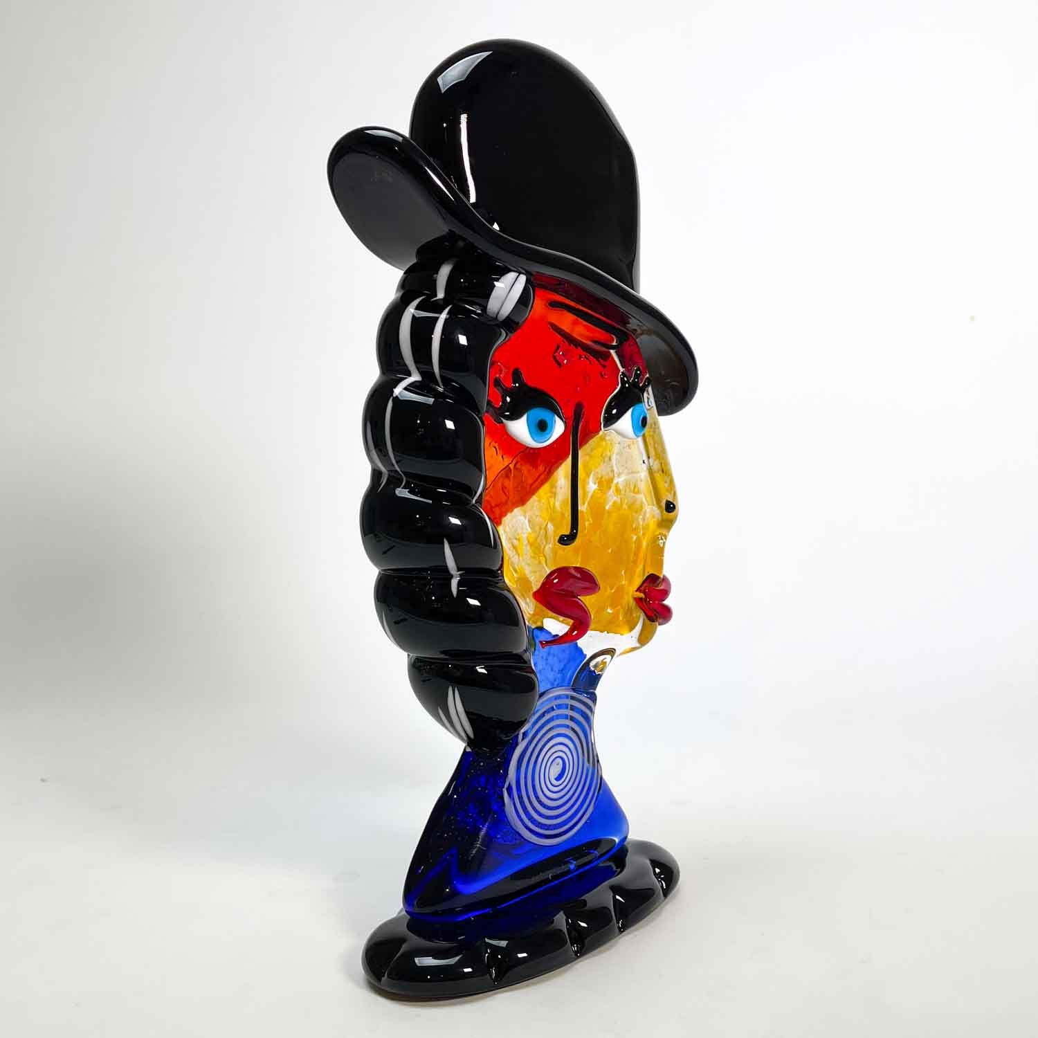 Chaplin Head Murano glass - Tribute to Picasso